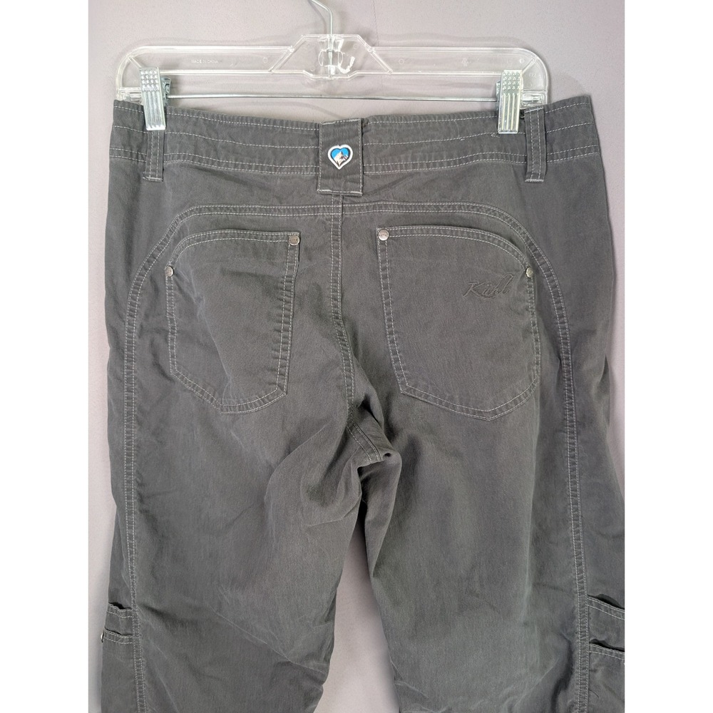 Kuhl Hiking Pants Womens 8 Regular Gray Articulated Knee Cotton Blend - Picture 8 of 9